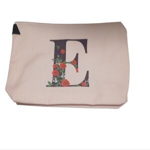 Light Pink "E" Makeup/pencil Bag